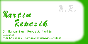 martin repcsik business card